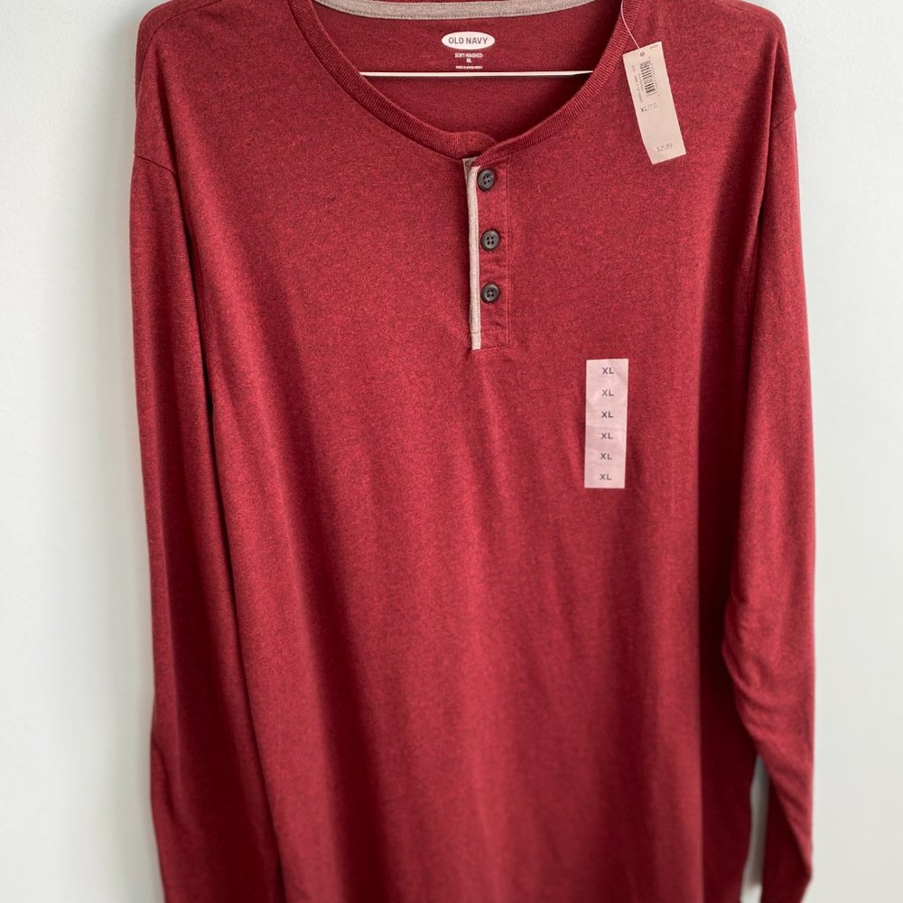 Old Navy Soft Washed Henley Long Sleeve